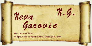 Neva Garović vizit kartica